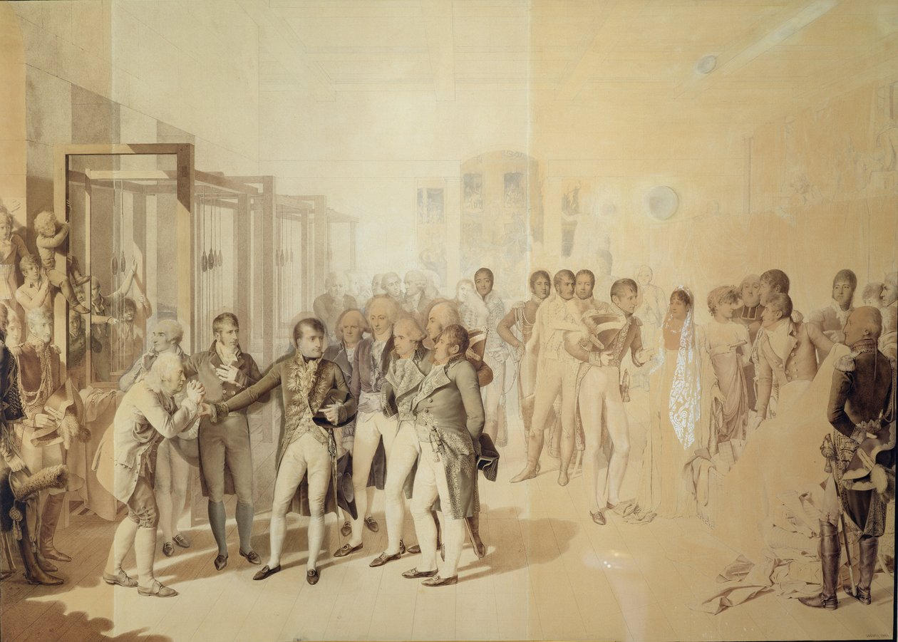 Jean Baptiste Isabey - Napoleon I (1769-1821) Visiting the Sevene Brothers Factory in Rouen November 1802 1804